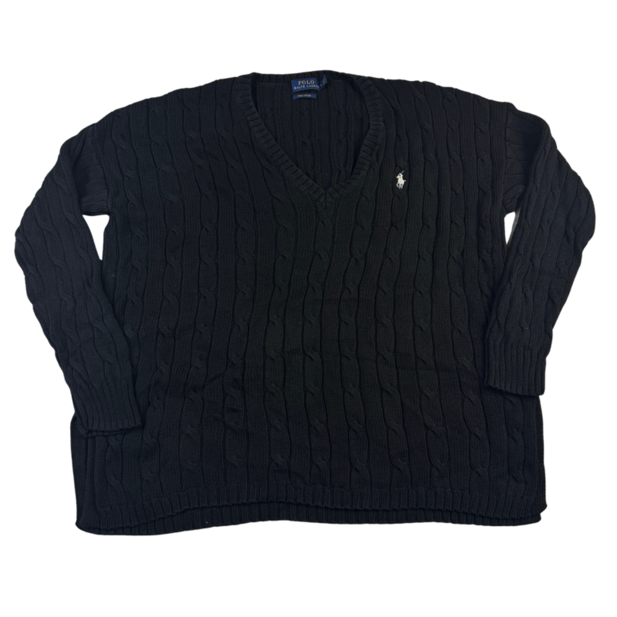 Ralph Lauren Strickpullover Dunkelblau – Vorderseite