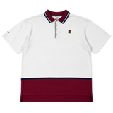 Nike Polo Rot Weiß Vintage Gr. XL – Vorderansicht
