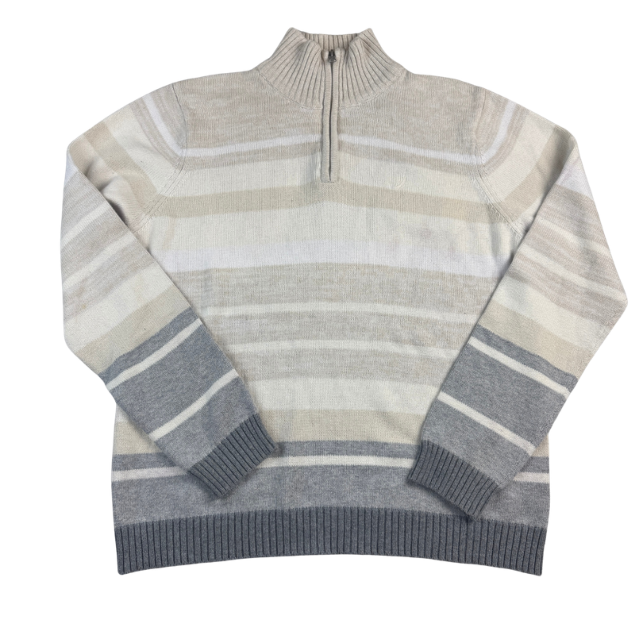Nautica Sweater Beige gestreift Vorderseite