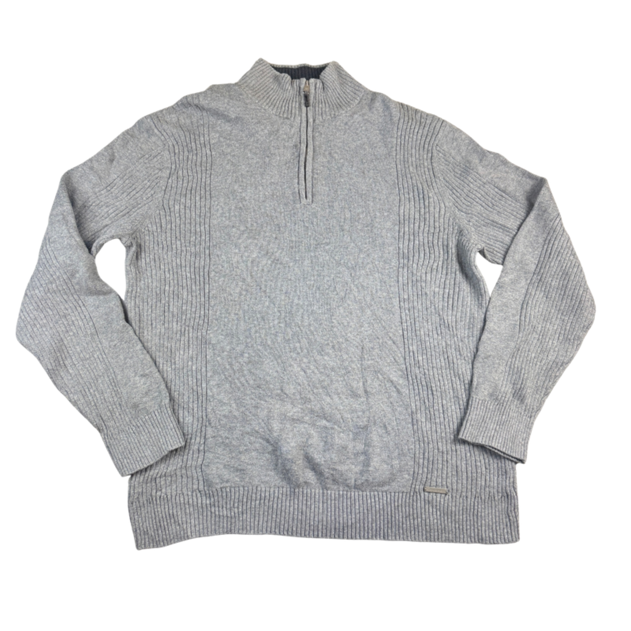 Calvin Klein Half-Zip Pullover Hellgrau – Vorderseite