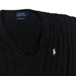 Ralph Lauren Strickpullover Dunkelblau – Detail Logo und Etikett