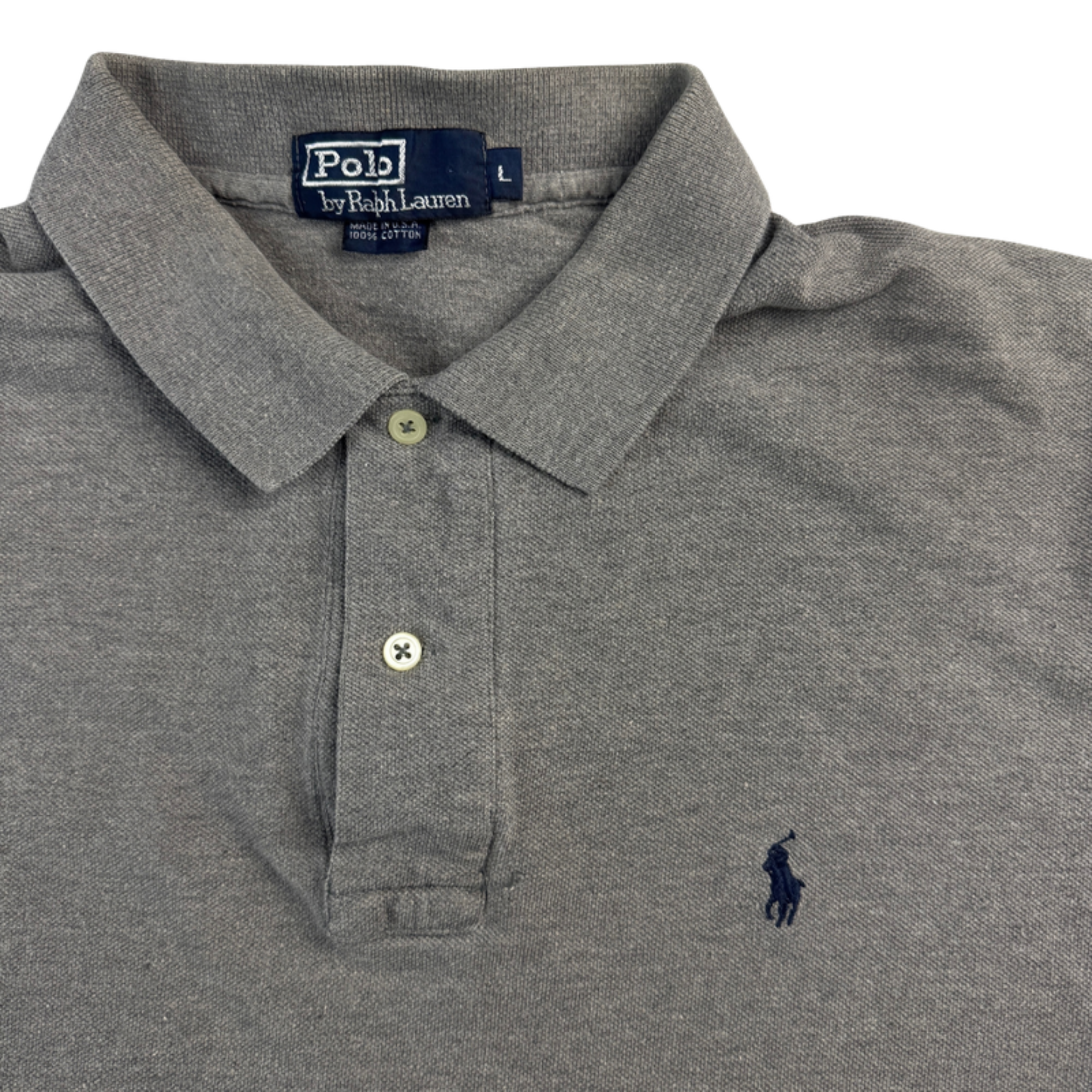 Ralph Lauren Polo grau – Detail Logo
