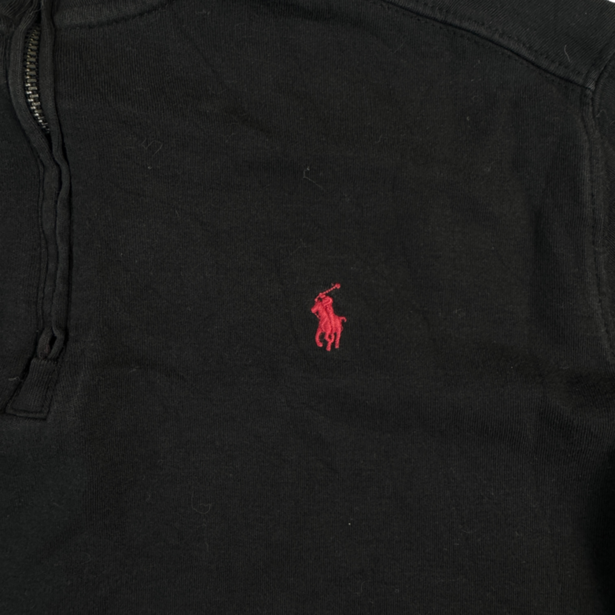 Ralph Lauren Half-Zip Pullover Schwarz Logo