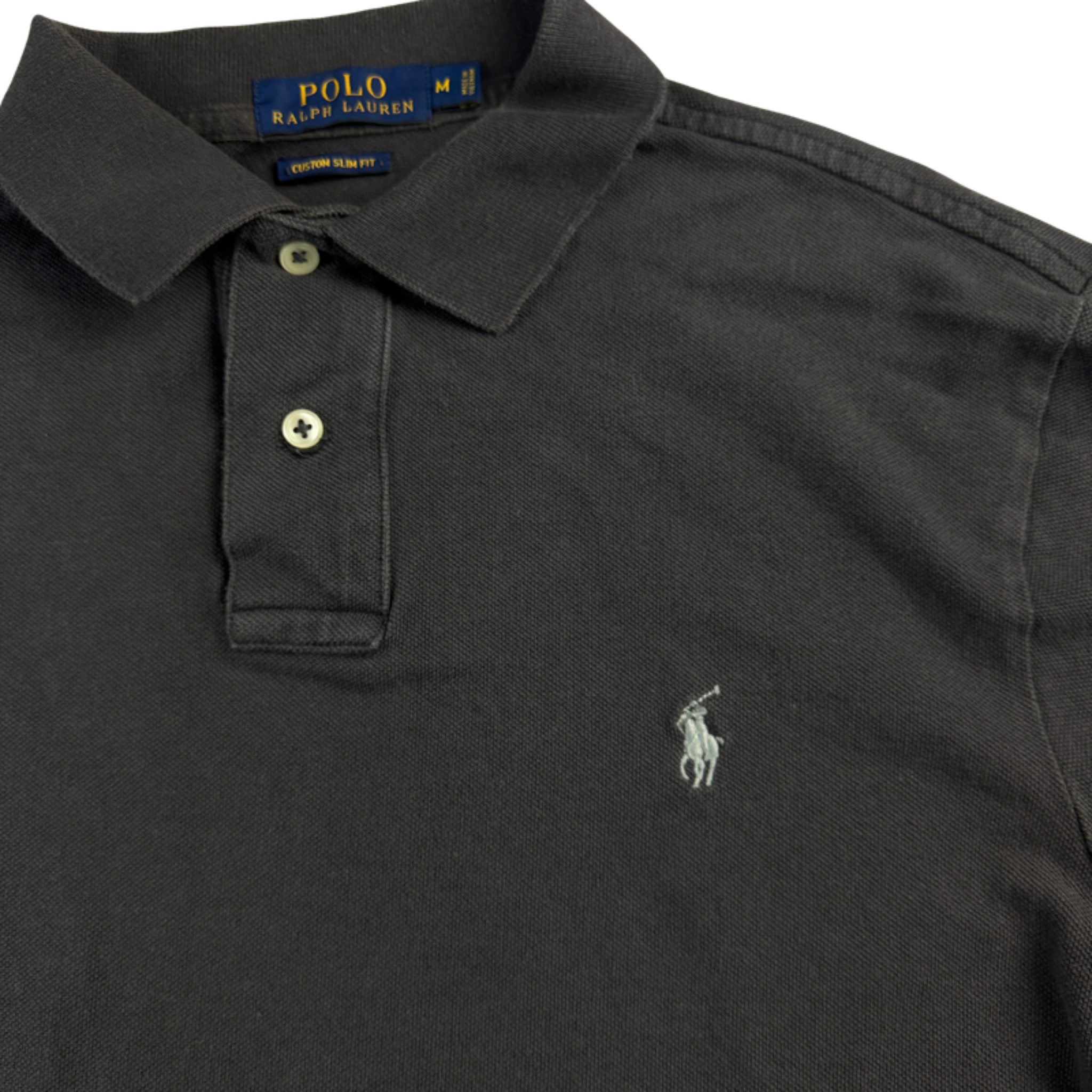 Ralph Lauren Polo dunkelgrau – Detail Logo