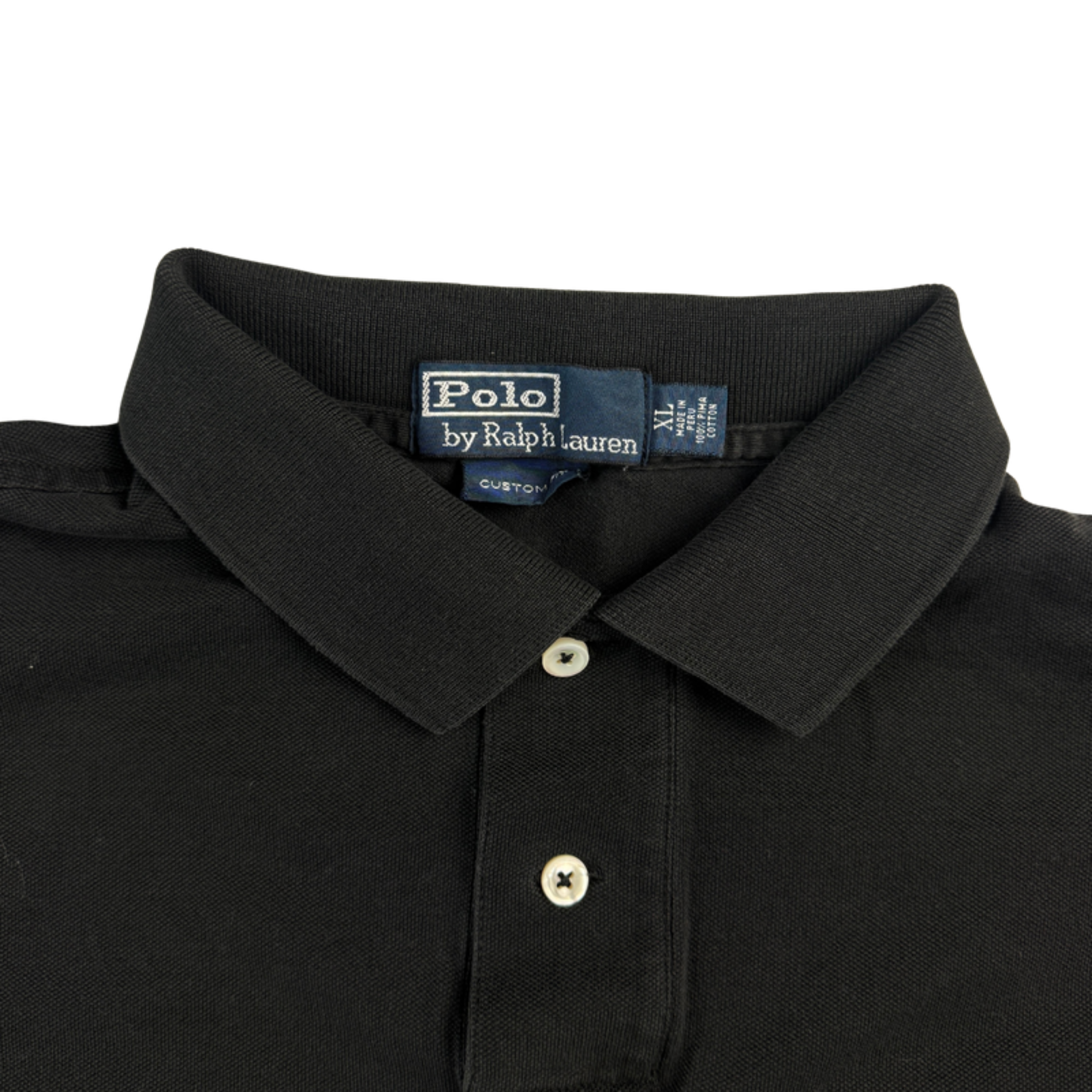 Ralph Lauren Polo schwarz – Etikett und Kragen