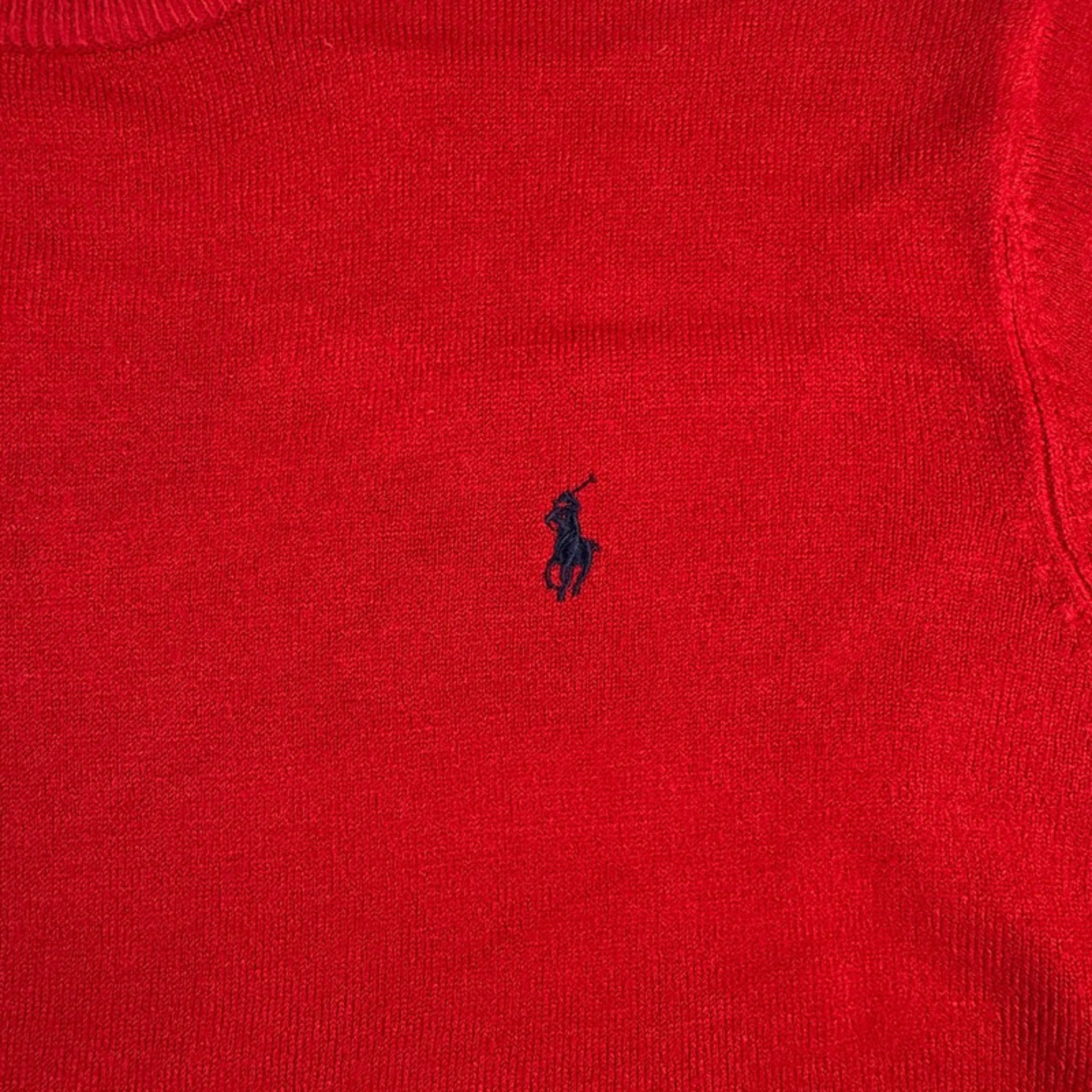 Ralph Lauren Pullover Rot XXL – Detail Logo-Stickerei