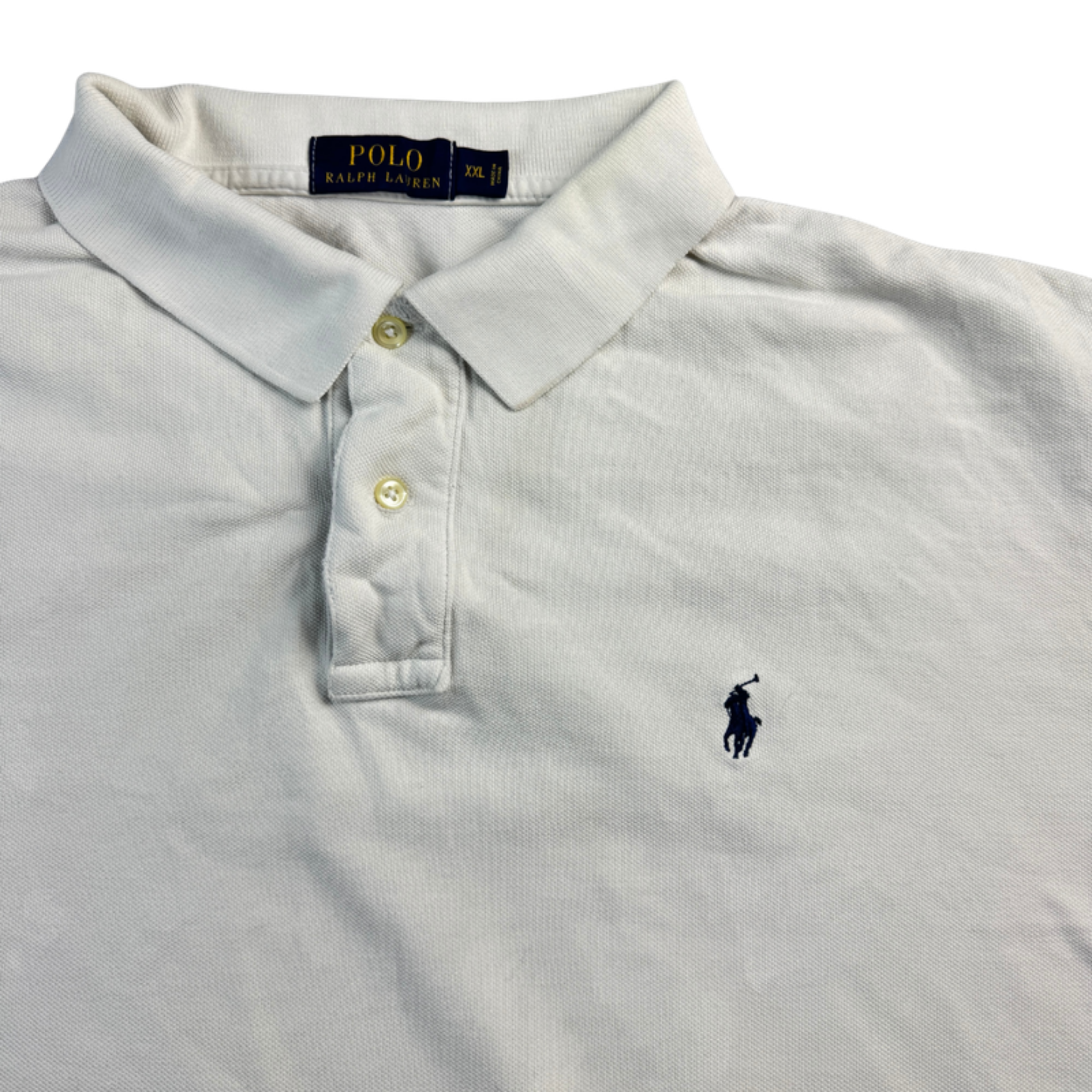 Ralph Lauren Polo weiß – Detail Logo und Etikett