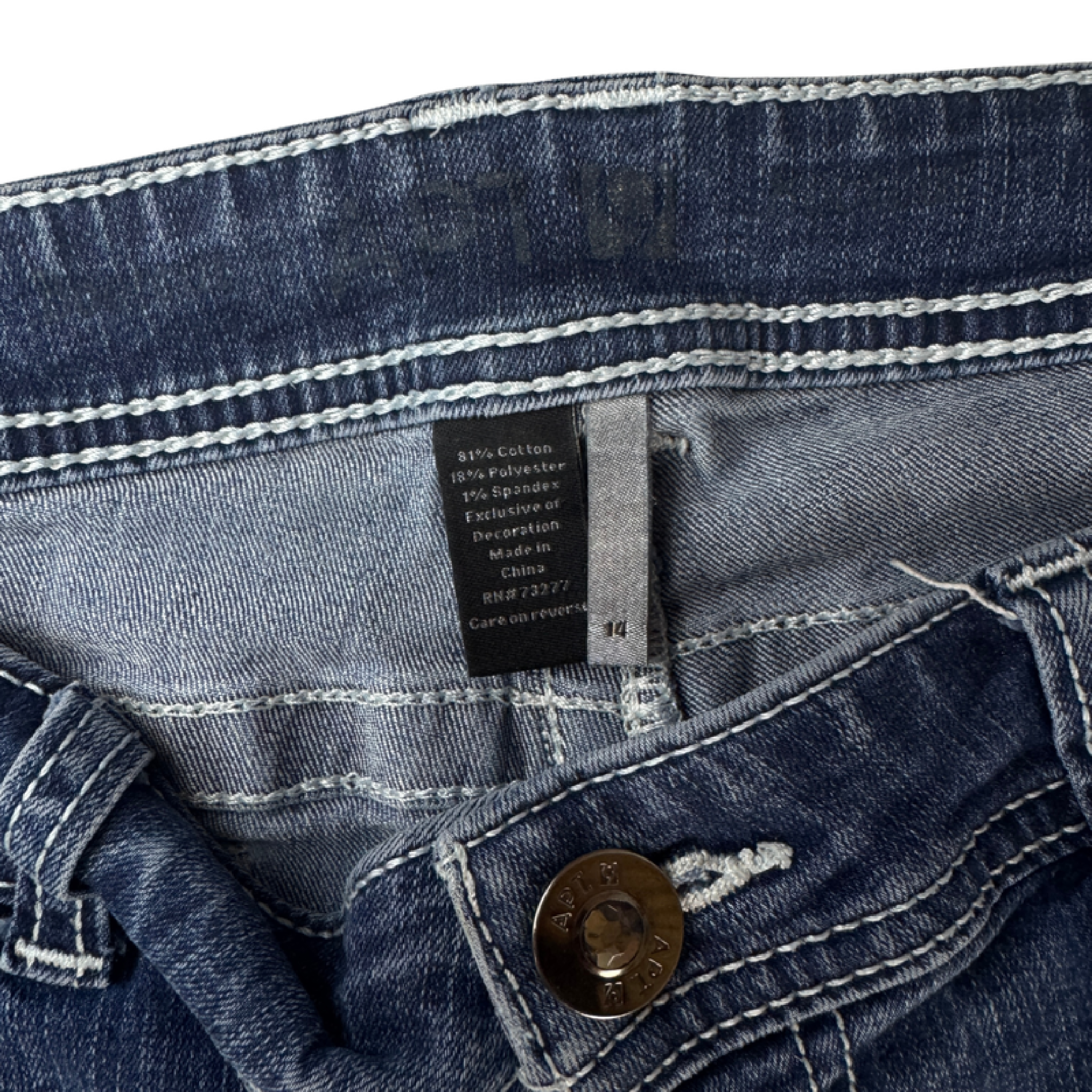 Apt. 9 Jeans Material- und Größenetikett