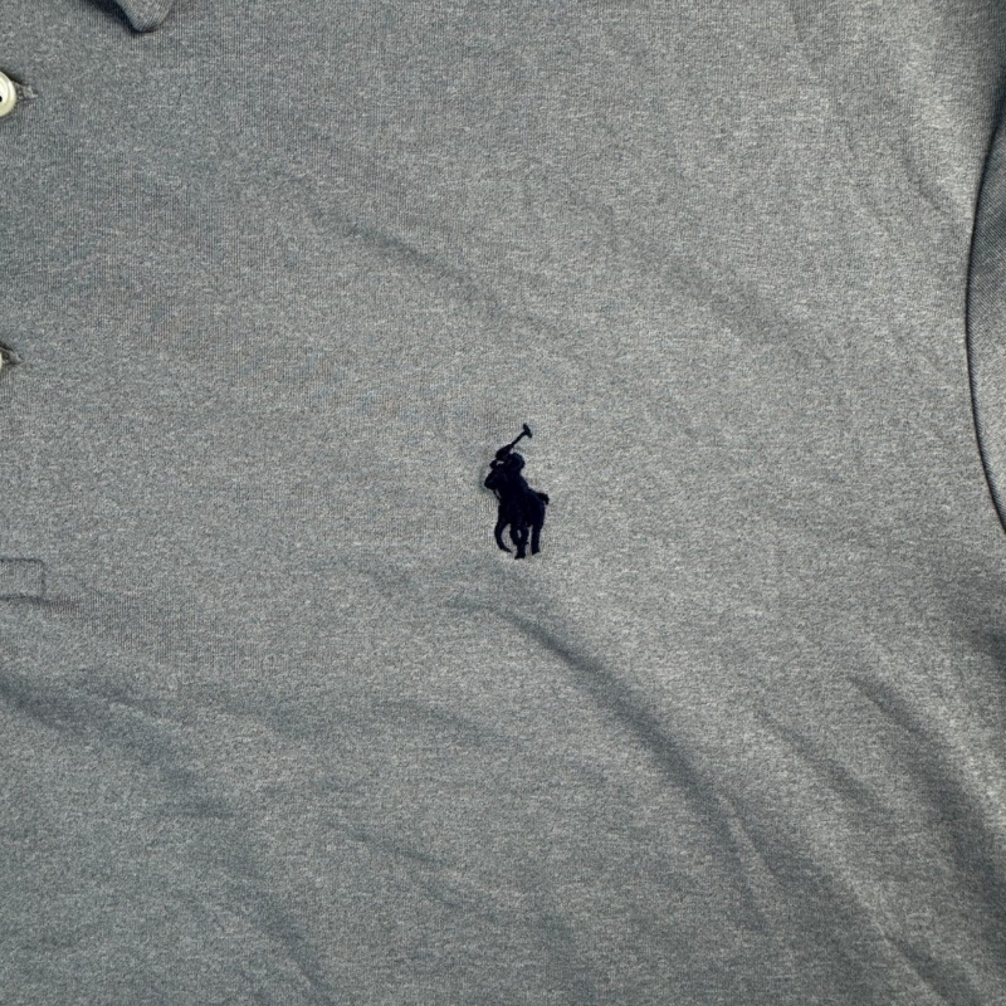 Ralph Lauren Polo grau – Detail Logo