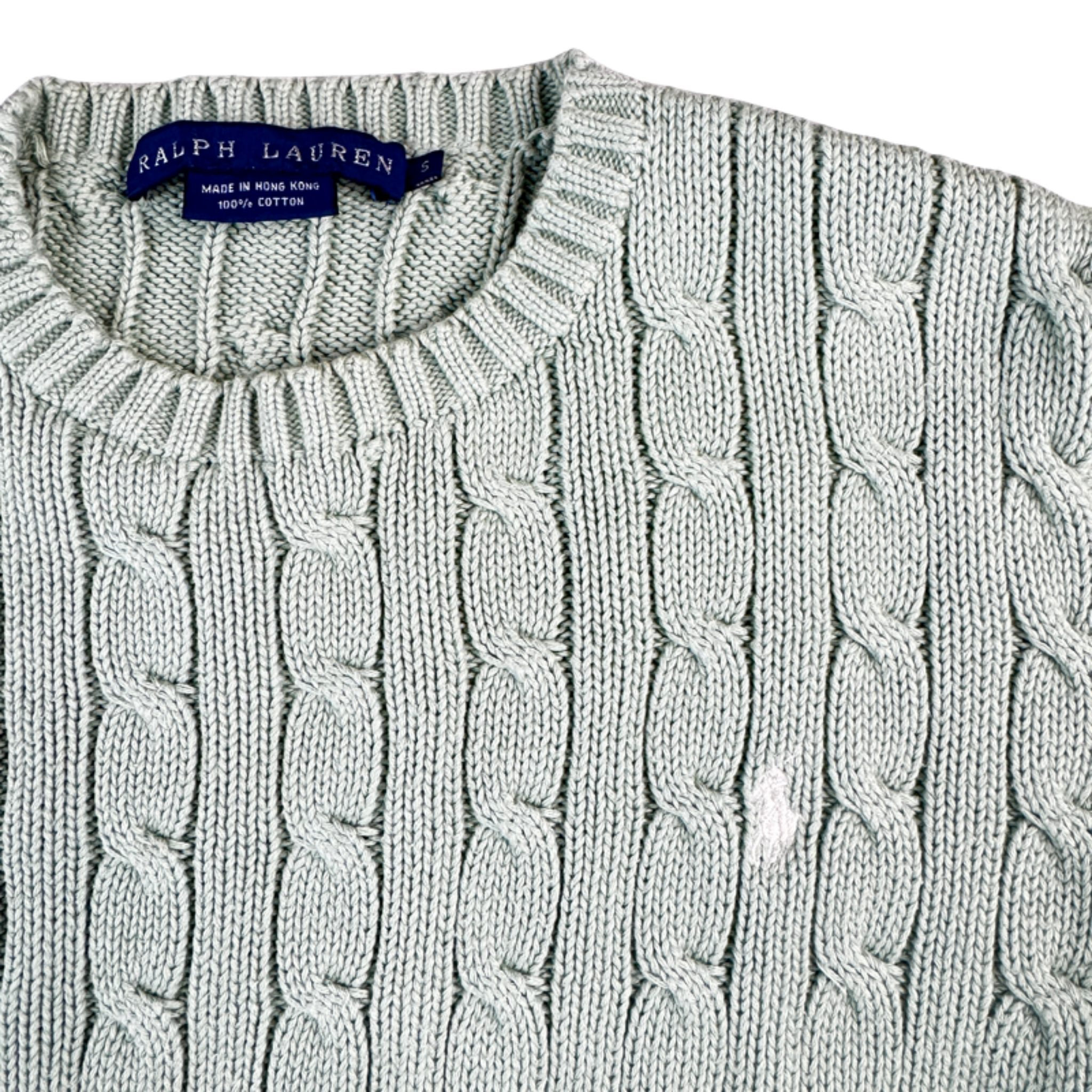Ralph Lauren Strickpullover Frauen Hellgrün Logo