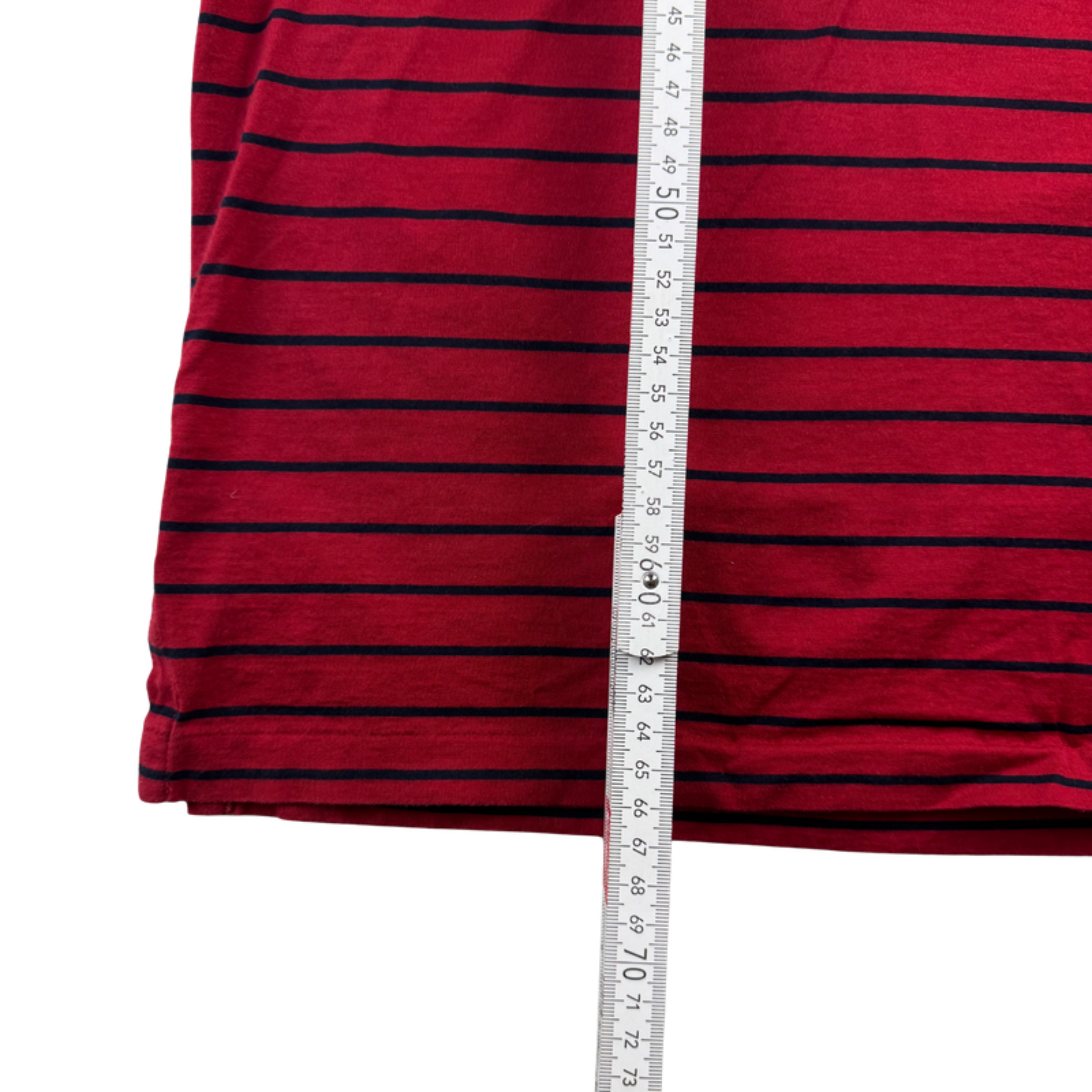 Ralph Lauren Polo rot mit schwarzen Streifen – Maß Länge