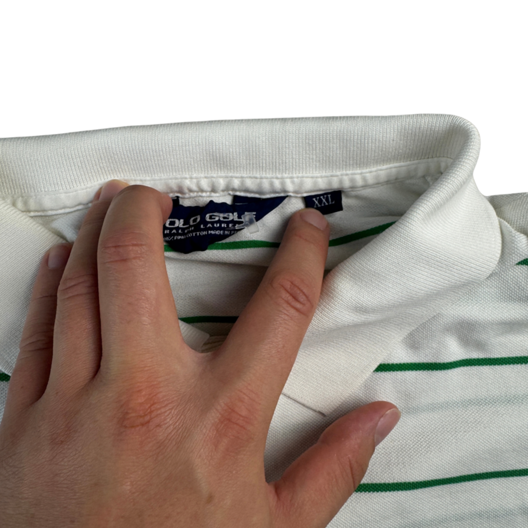 Ralph Lauren Polo Golf Weiß/Grün – Etikett