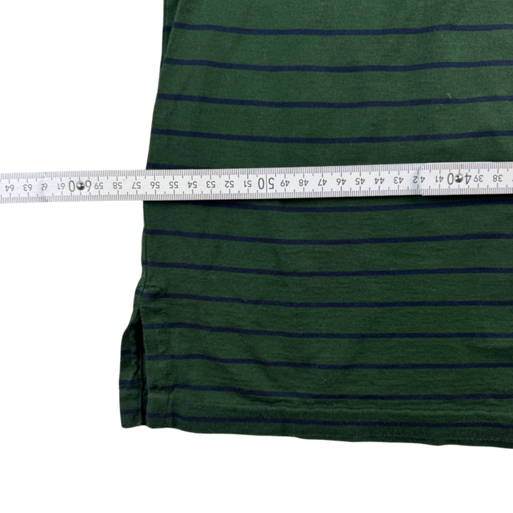 Ralph Lauren Polo grün mit blauen Streifen – Maß Breite