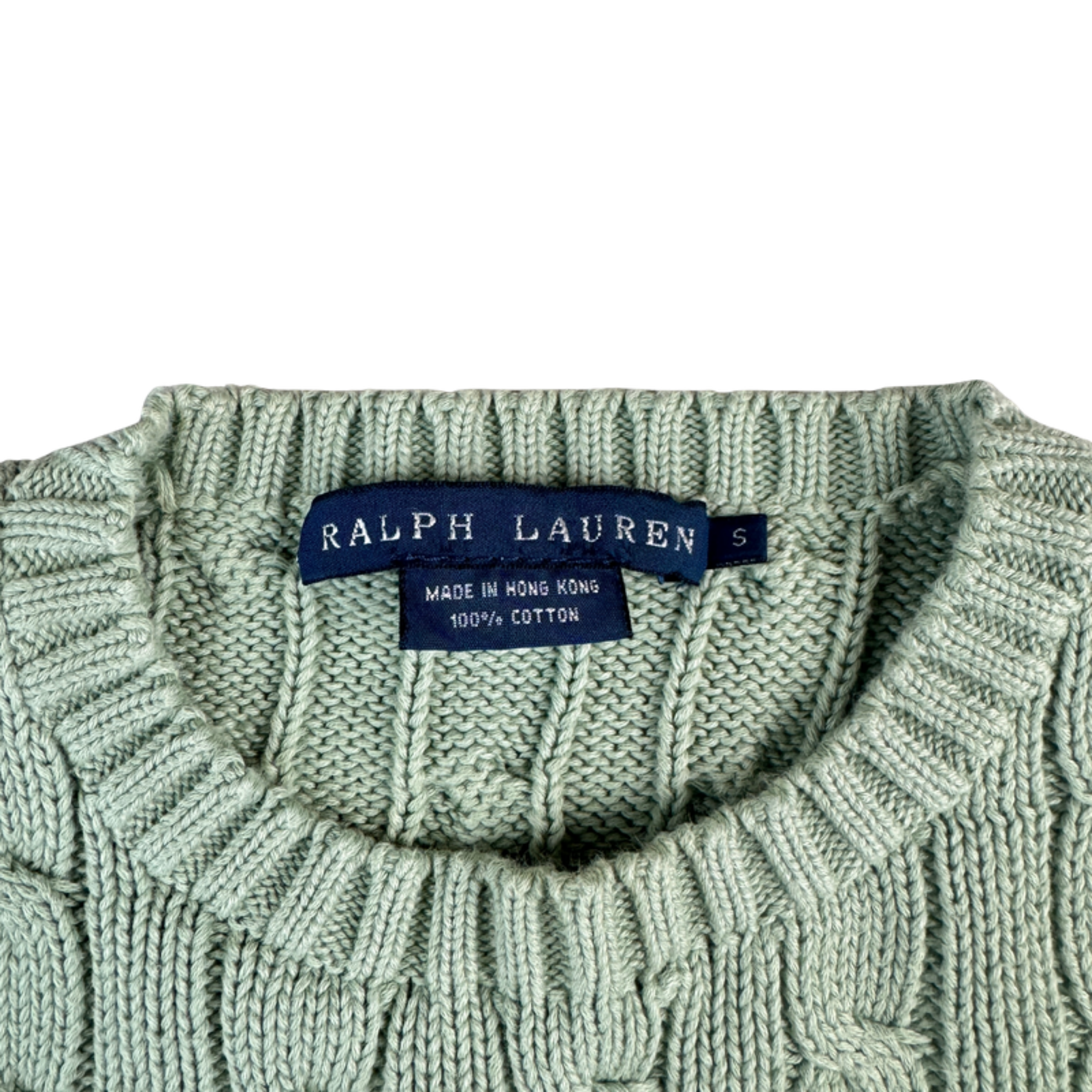 Ralph Lauren Strickpullover Frauen Hellgrün Etikett