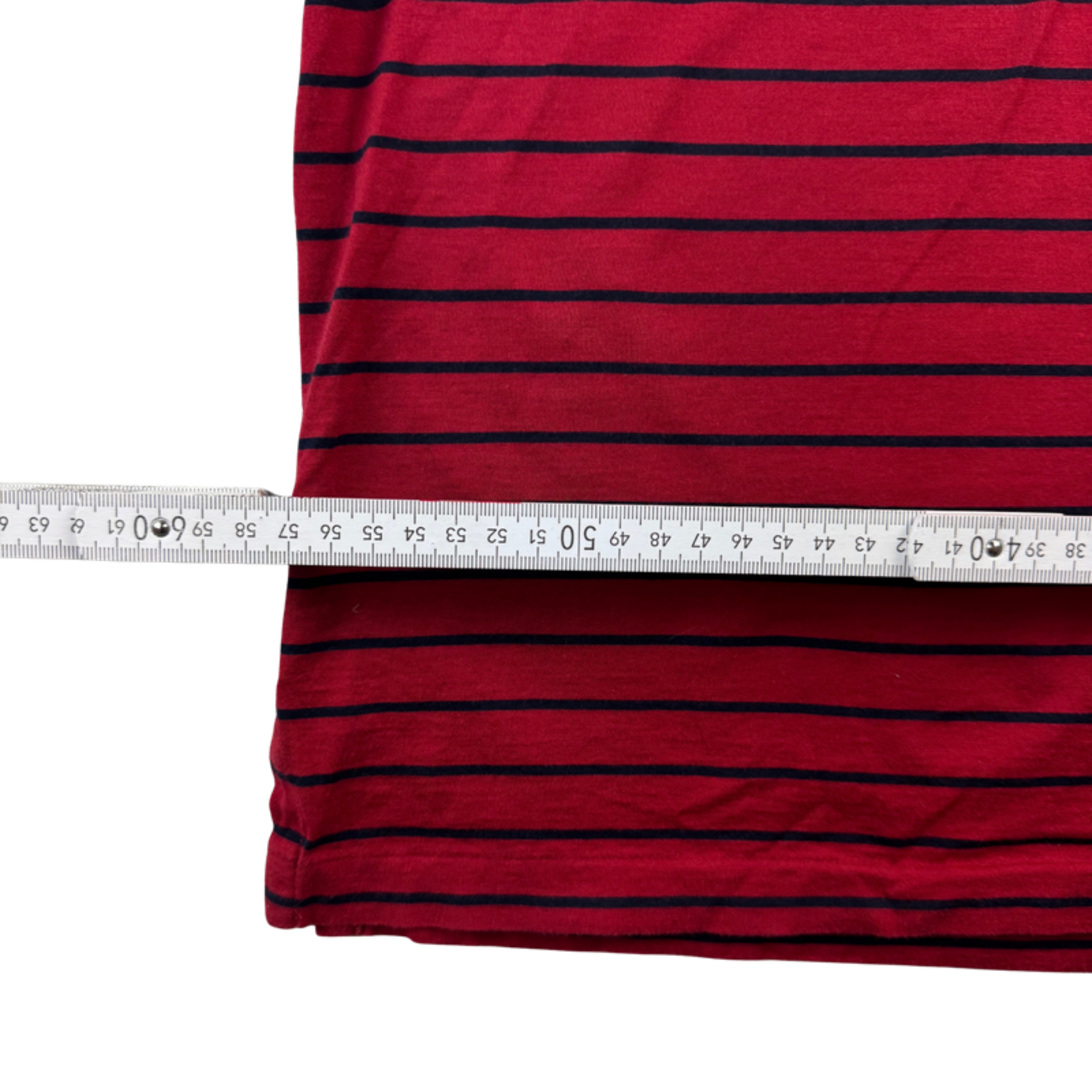 Ralph Lauren Polo rot mit schwarzen Streifen – Maß Breite