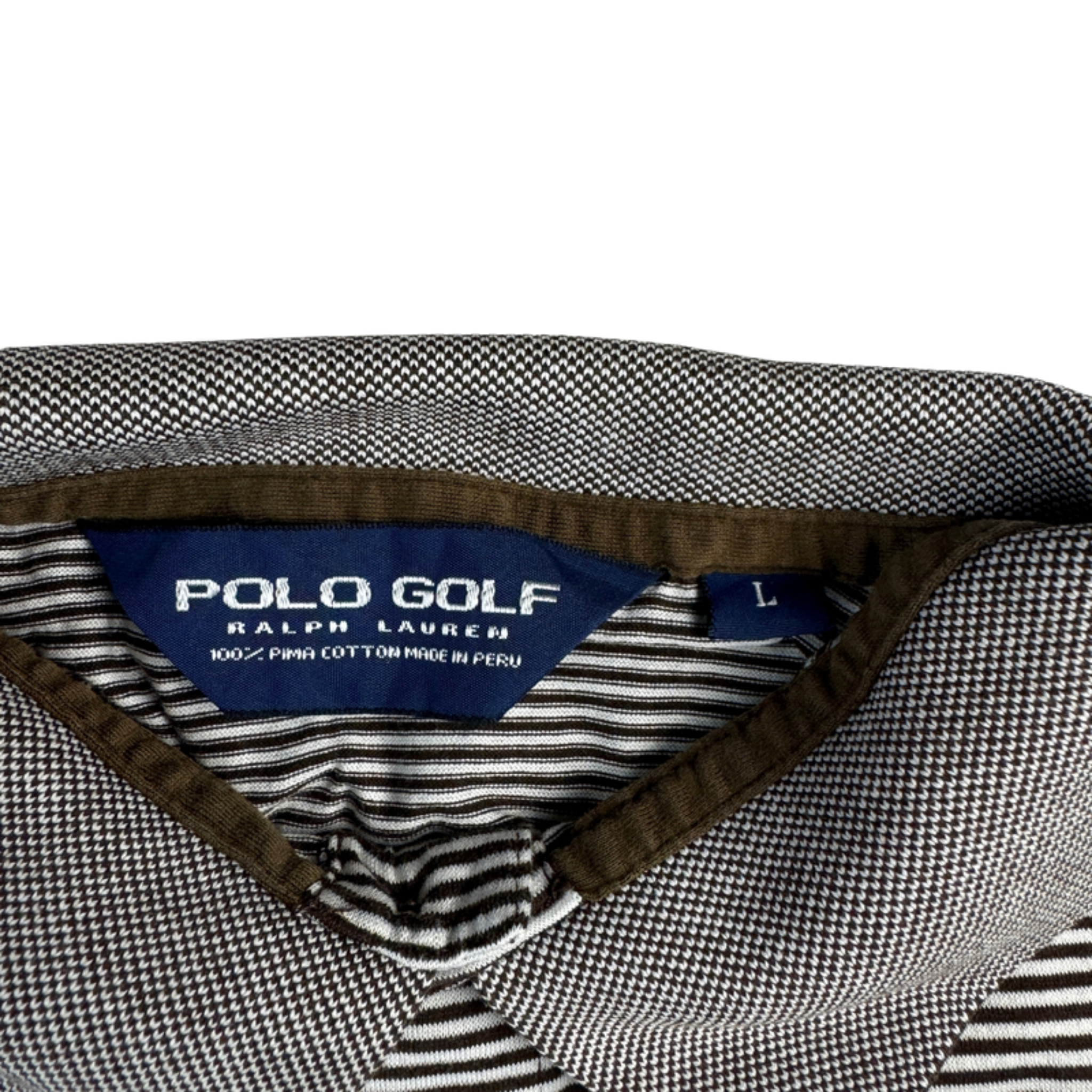 Ralph Lauren Polo Golf Braun/Weiß – Etikett