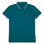 Vintage Armani Jeans Polo Kurzarm Grün Gr. L – Vorderansicht