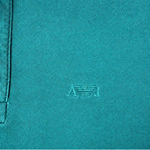 Vintage Armani Jeans Polo Kurzarm Grün Gr. L – Detailansicht 1