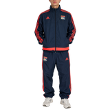 Vintage Adidas Lyon Trainingsanzug Tracksuit Dunkelblau / Orange Gr. L – Vorderansicht