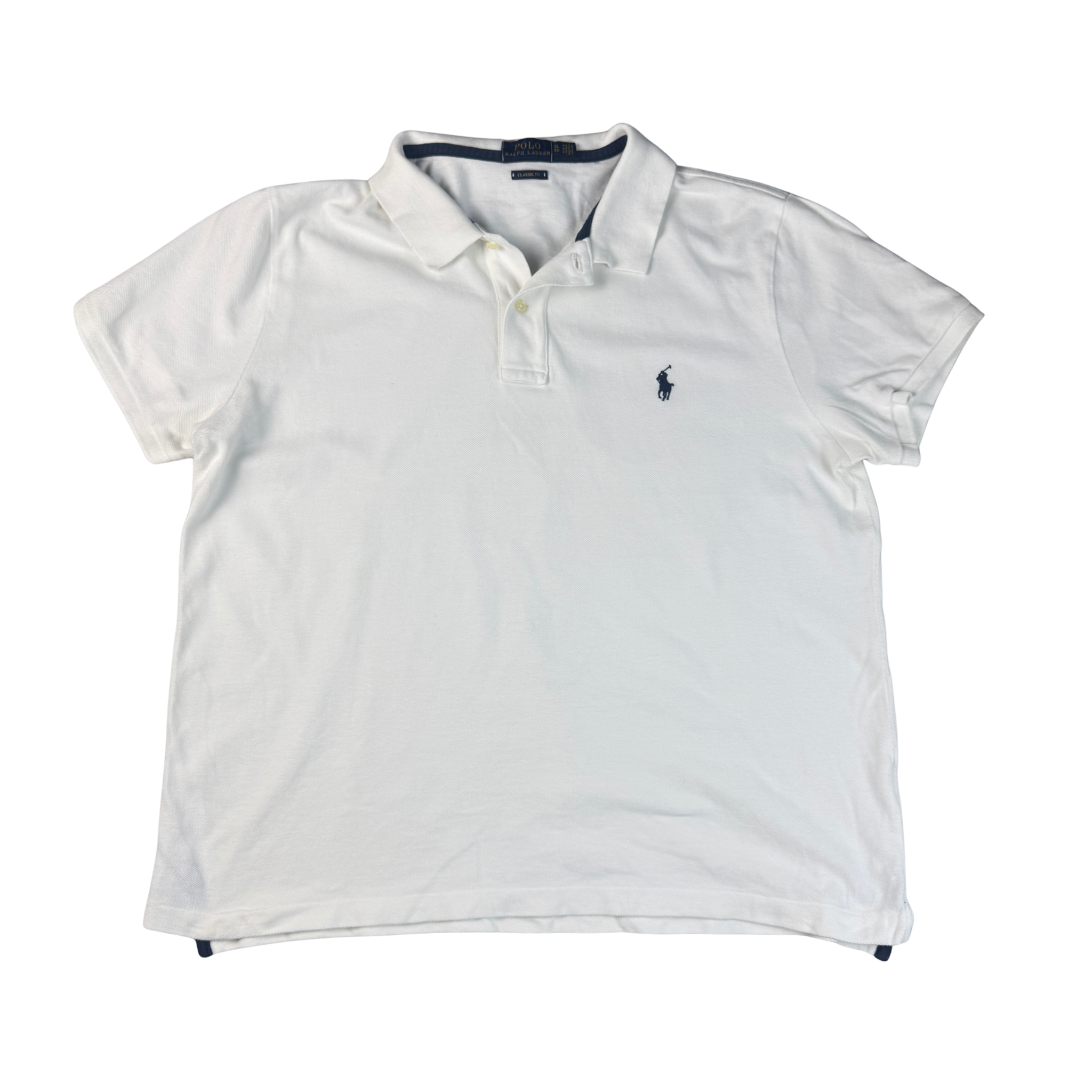 Vintage Ralph Lauren Polo Weiß Gr. XL – Vorderansicht