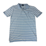 Vintage Ralph Lauren Polo Blau mit weißen Streifen Gr. XL – Vorderansicht