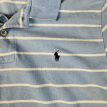 Vintage Ralph Lauren Polo Blau mit weißen Streifen Gr. XL – Rückansicht