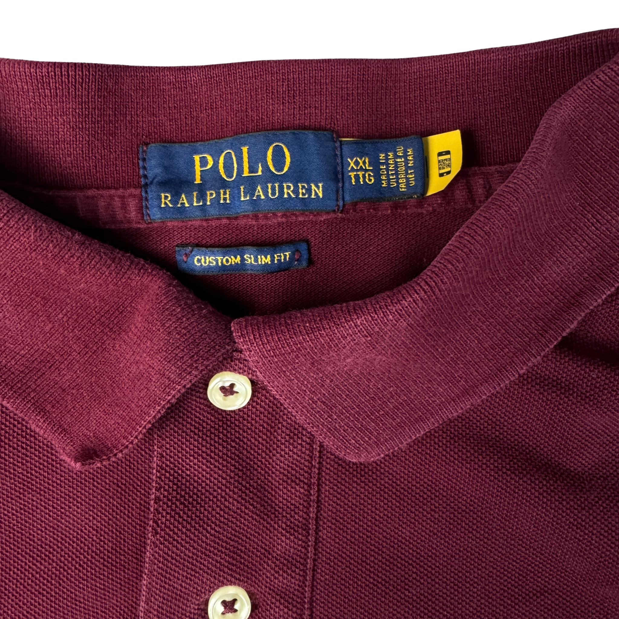 Vintage Ralph Lauren Polo Weinrot Gr. XXL – Rückansicht