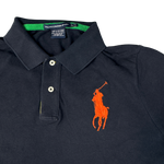 Vintage Ralph Lauren Big Logo Pony Polo Dunkelblau Gr. M – Detailansicht 1