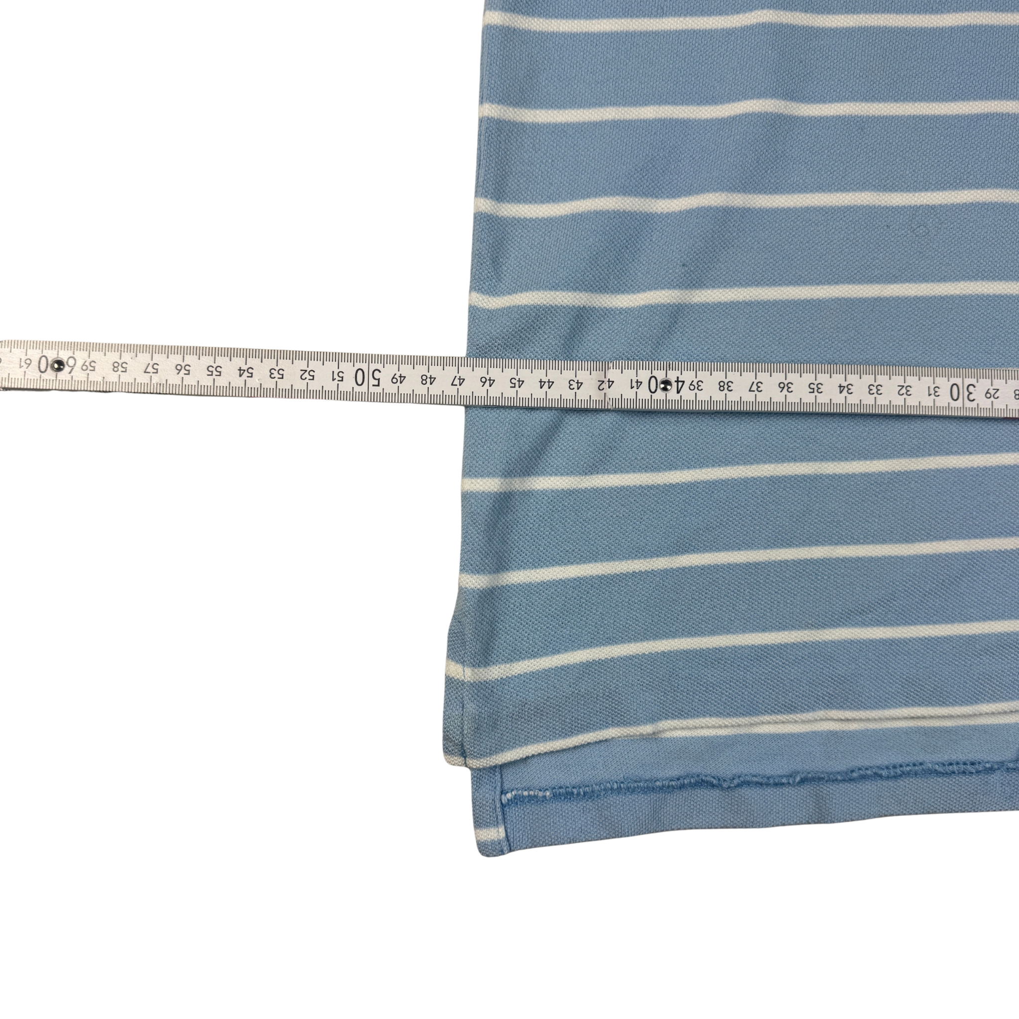 Vintage Ralph Lauren Polo Blau mit weißen Streifen Gr. XL – Detailansicht 3