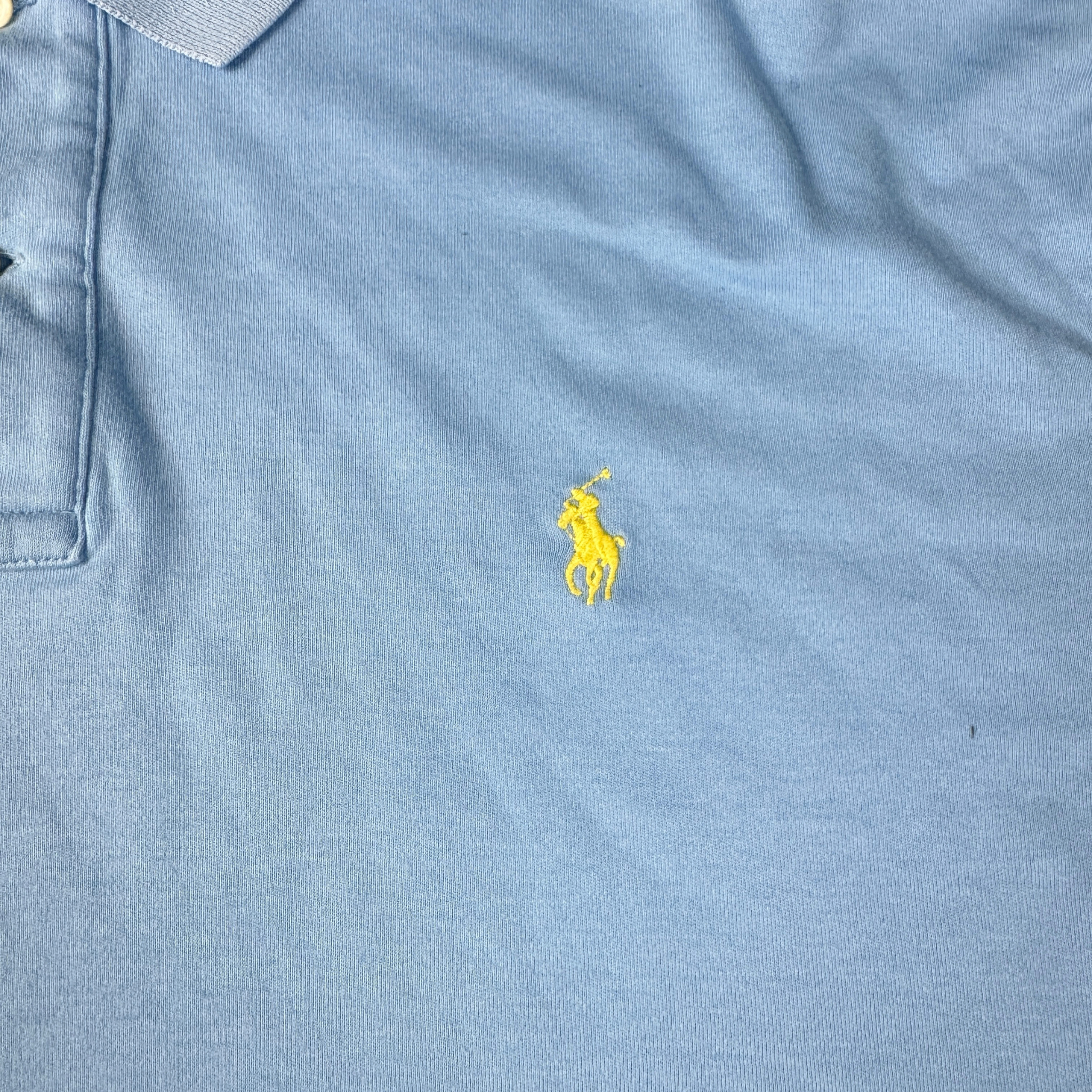 Vintage Ralph Lauren Polo Hellblau Gr. L – Detailansicht 1