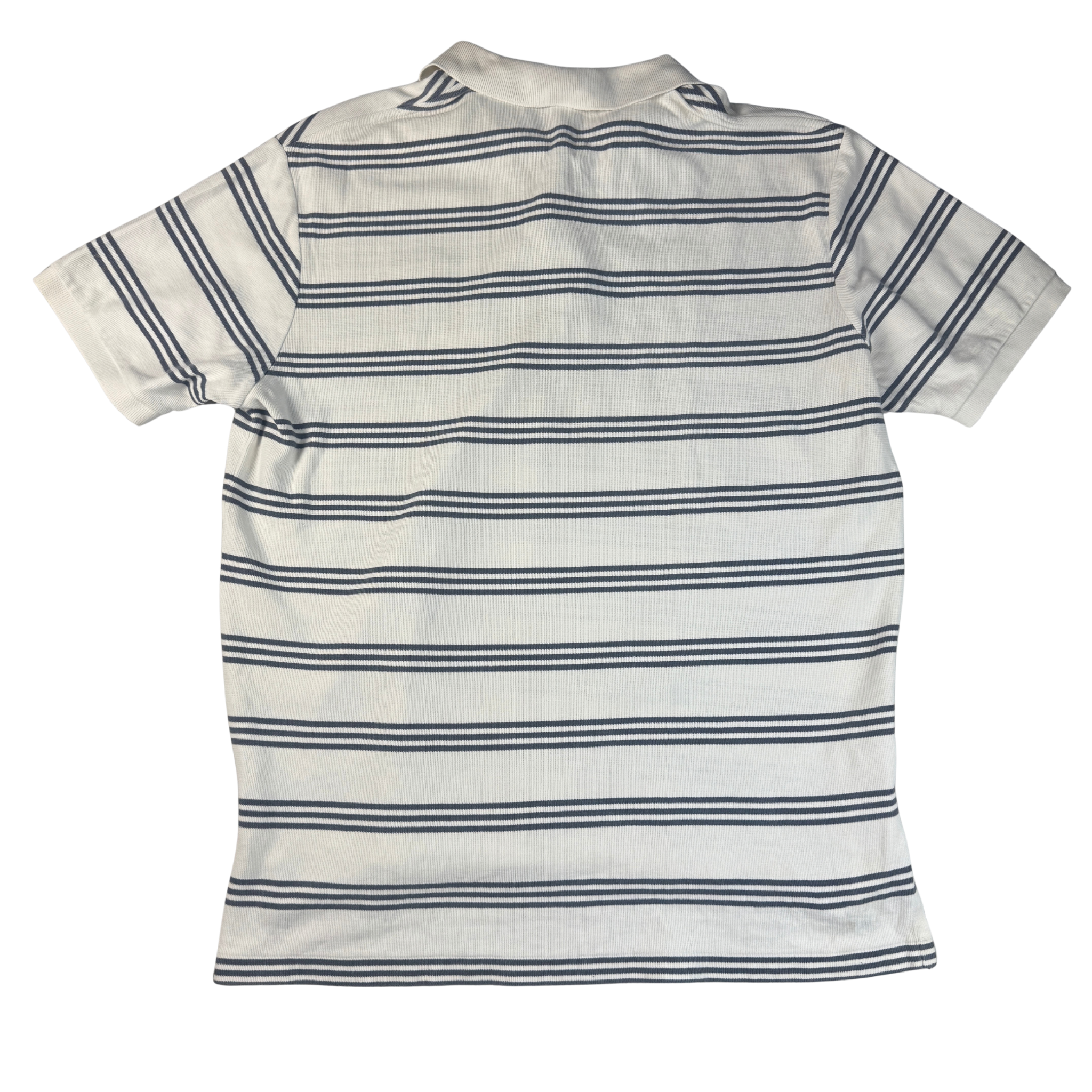 Vintage Ralph Lauren Polo Weiß mit blauen Streifen Gr. L – Rückansicht