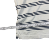 Vintage Ralph Lauren Polo Weiß mit blauen Streifen Gr. L – Detailansicht 3