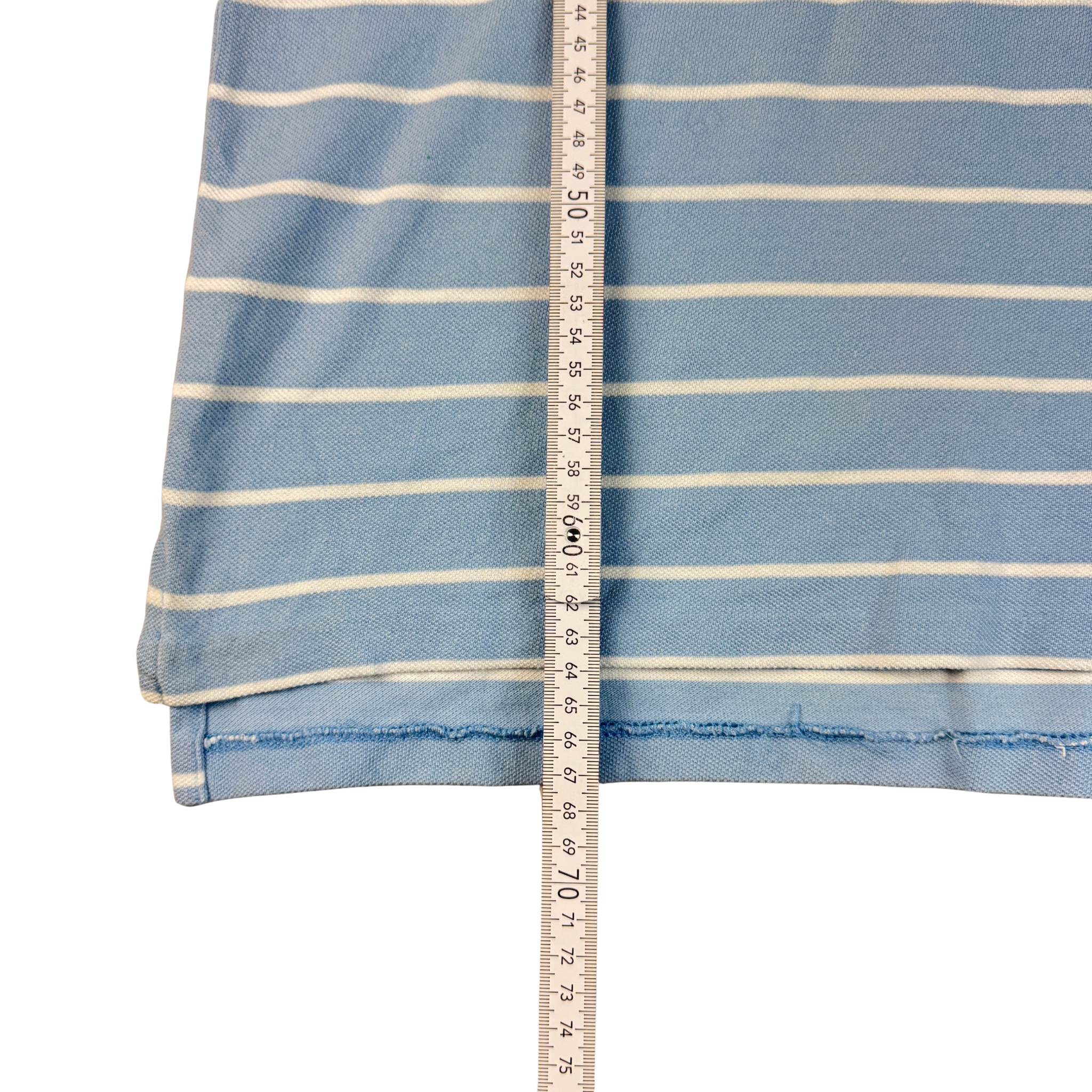 Vintage Ralph Lauren Polo Blau mit weißen Streifen Gr. XL – Detailansicht 2